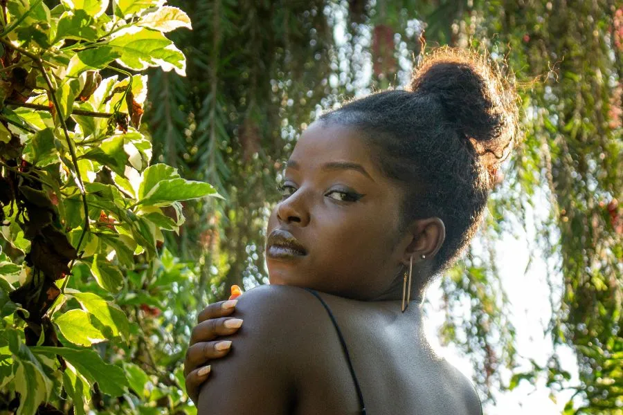 woman standing in nature